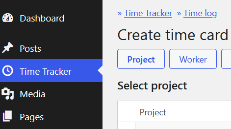 Time tracking plugin with the custom label.